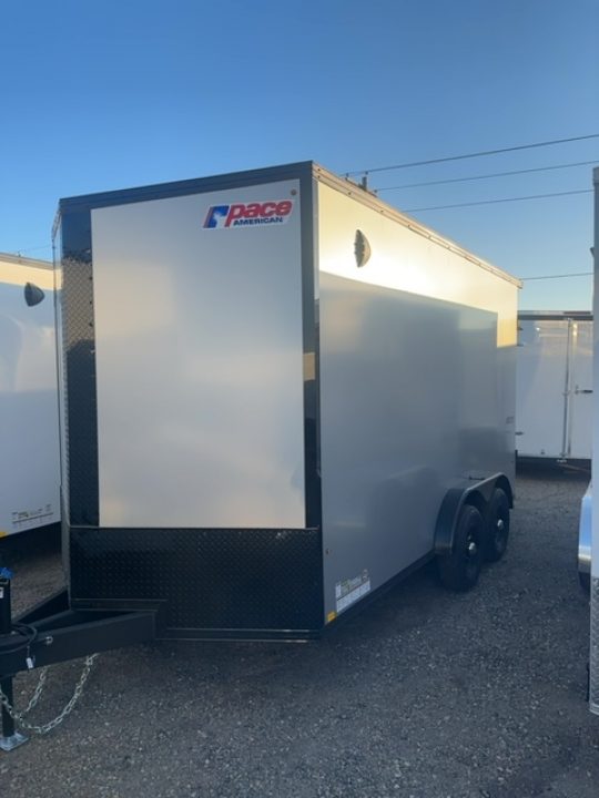 New 2026 Pace American 7.5 x 14 Journey SE Flat Top Sloped VNose 10K Cargo / Enclosed Trailer