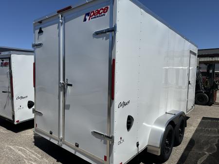 New 2026 Pace American 7 x 16 Outback DLX Flat Top V-Nose 7K Cargo / Enclosed Trailer