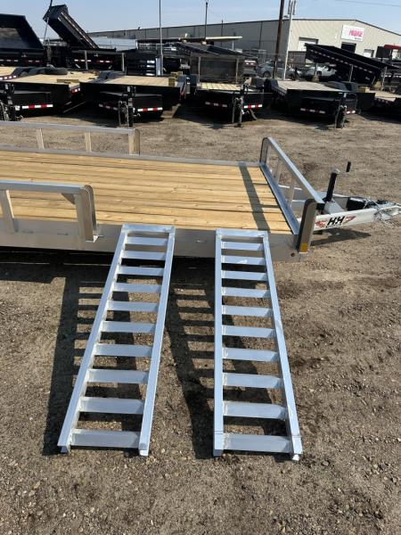 New 2026 H&H Trailers 82x24 Aluminum ATV Trailer, 7K.  Tandem ATV Trailer