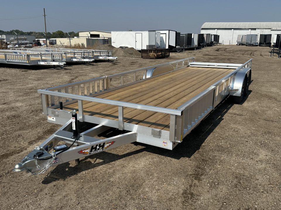 New 2026 H&H Trailers 82x24 Aluminum ATV Trailer, 7K.  Tandem ATV Trailer