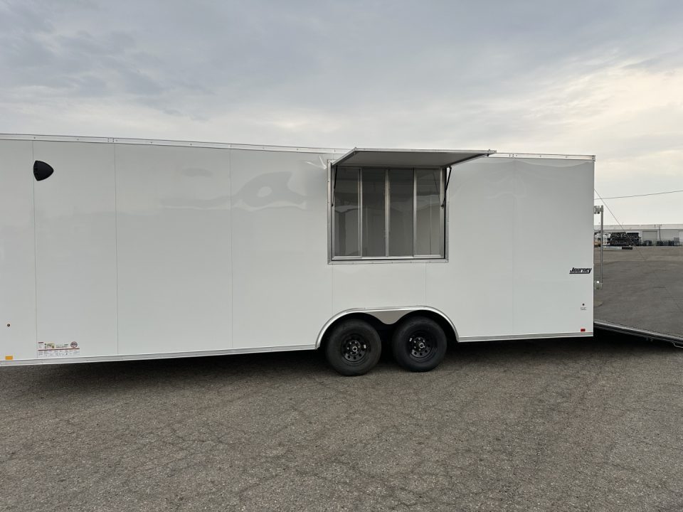 New 2026 Pace American 8.5 x 24 Journey SE Flat Top Sloped V-Nose 10K Cargo / Enclosed Trailer