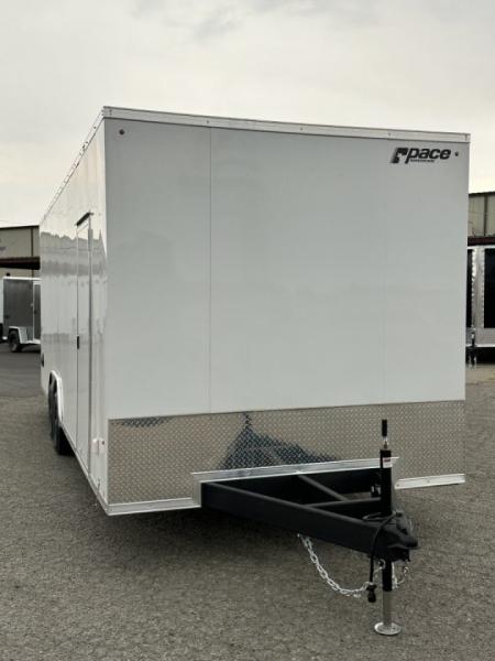 New 2026 Pace American 8.5 x 24 Journey SE Flat Top Sloped V-Nose 10K Cargo / Enclosed Trailer