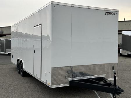 New 2026 Pace American 8.5 x 24 Journey SE Flat Top Sloped V-Nose 10K Cargo / Enclosed Trailer