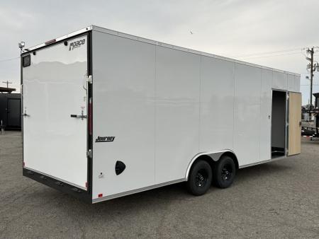 New 2026 Pace American 8.5 x 24 Journey SE Flat Top Sloped V-Nose 10K Cargo / Enclosed Trailer
