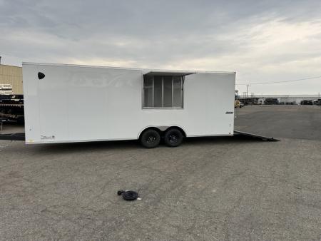 New 2026 Pace American 8.5 x 24 Journey SE Flat Top Sloped V-Nose 10K Cargo / Enclosed Trailer