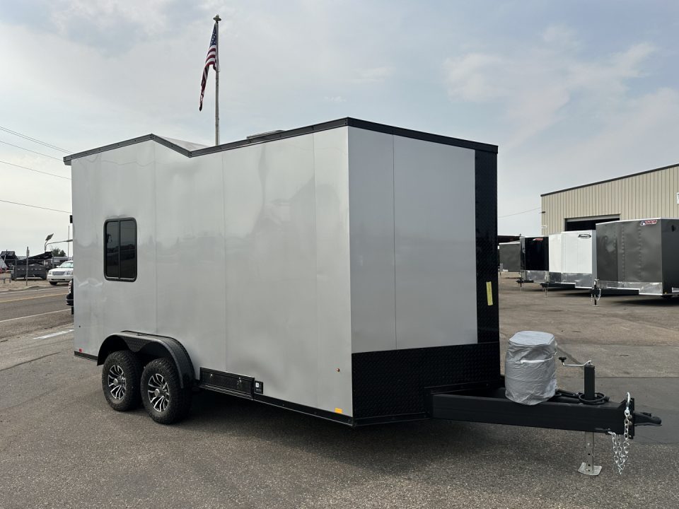 New 2025 Pace American 7.5 x 16 Moab Flat Top Sloped V-Nose Enclosed UTV Trailer 10K Cargo / Enclosed Trailer