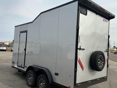 New 2025 Pace American 7.5 x 16 Moab Flat Top Sloped V-Nose Enclosed UTV Trailer 10K Cargo / Enclosed Trailer