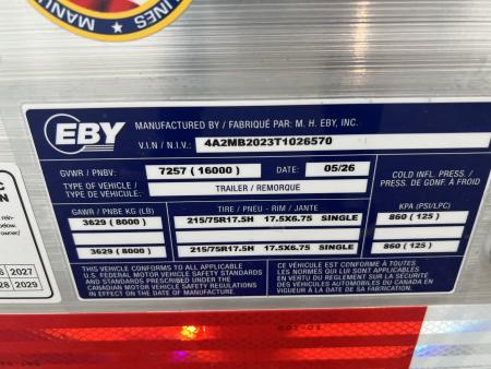 New 2026 EBY Trailers 16+4 16K Tilt Equipment Trailer