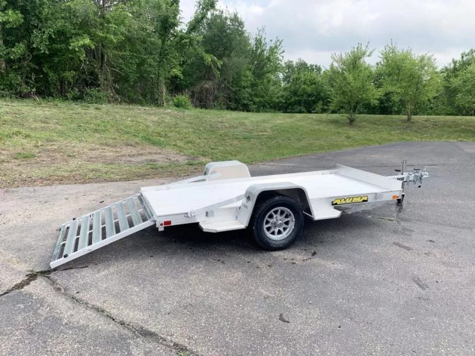 New Aluma 54x10 Open Aluminum Utility Trailer - Full Tailgate