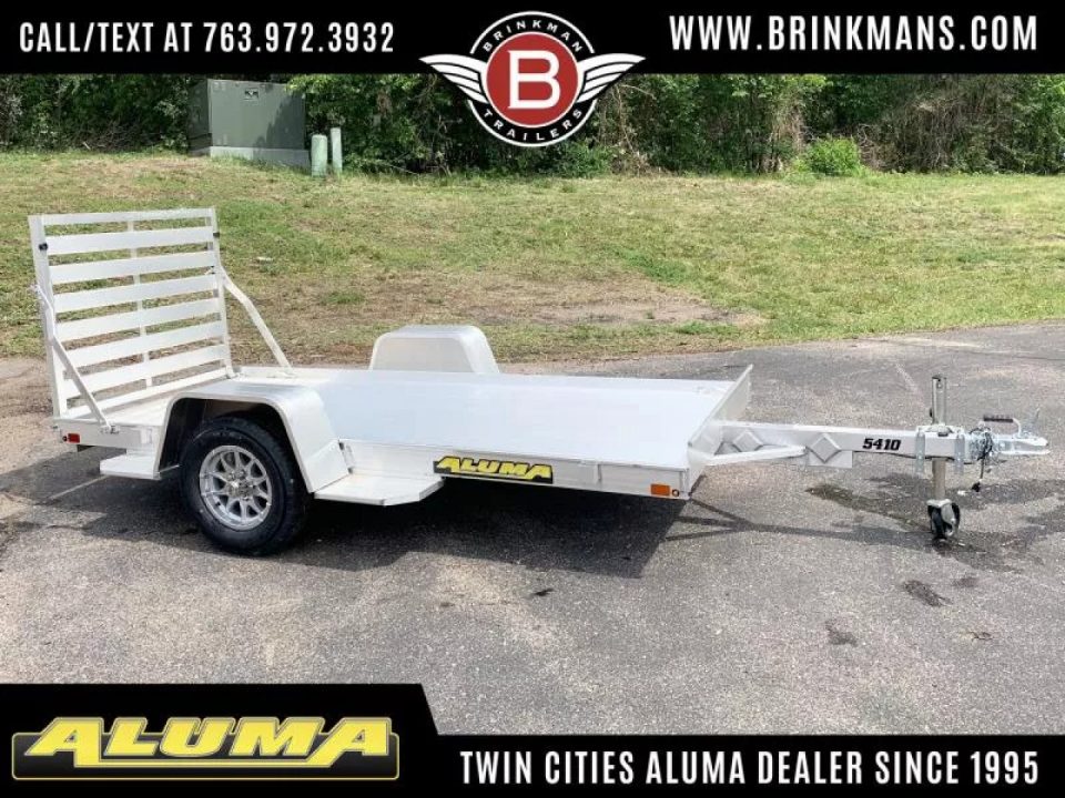 New Aluma 54x10 Open Aluminum Utility Trailer - Full Tailgate