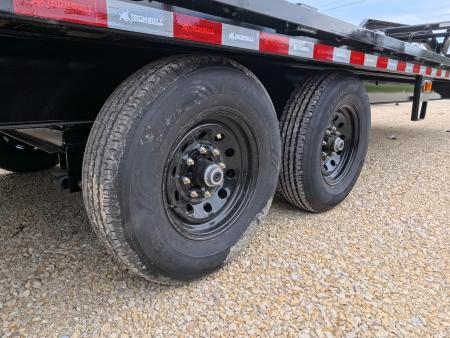 New 2027 Iron Bull 102" x 25' FDG (20+5) Gooseneck Deckover with 2)7K Dexter Straight Axles, F-Adj. Electric Brakes, Rampage Ramps, 4 Weld On D-Rings & 10 Ply Tires