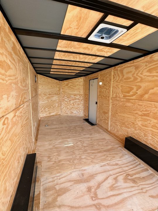 New 2026 Rock Solid 8.5x24 7'6" Interior Car Hauler-5200LB Torsion Axle-Charcoal Poly- Blackout-Enclosed Car Hauler
