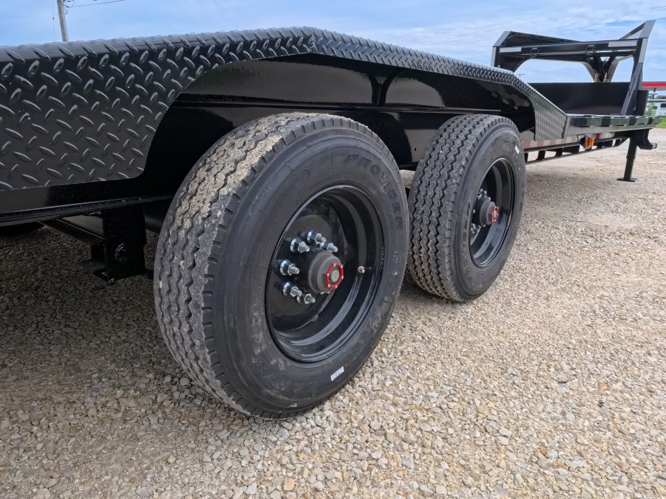 New 2027 Iron Bull 102" x 30' (26 +4) Equipment Trailer with 2)10K Spring Axles, Electric Brakes, 4' Self Cleaning Dove Tail and 4' Rampage Ramps