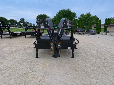New 2027 Iron Bull 102" x 30' (26 +4) Equipment Trailer with 2)10K Spring Axles, Electric Brakes, 4' Self Cleaning Dove Tail and 4' Rampage Ramps