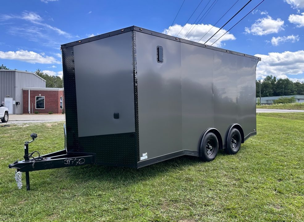 New 2026 Luxe 8.5x16 Race Trailer-Finsihed Interior-5200LB Torsion Axle -RECESSED E-TRACK- Blackout Package