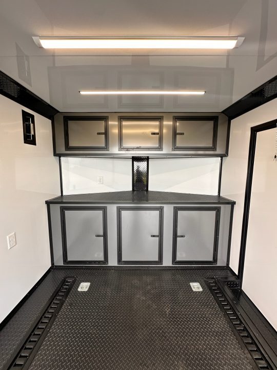 New 2026 Luxe 8.5x16 Race Trailer-Finsihed Interior-5200LB Torsion Axle -RECESSED E-TRACK- Blackout Package
