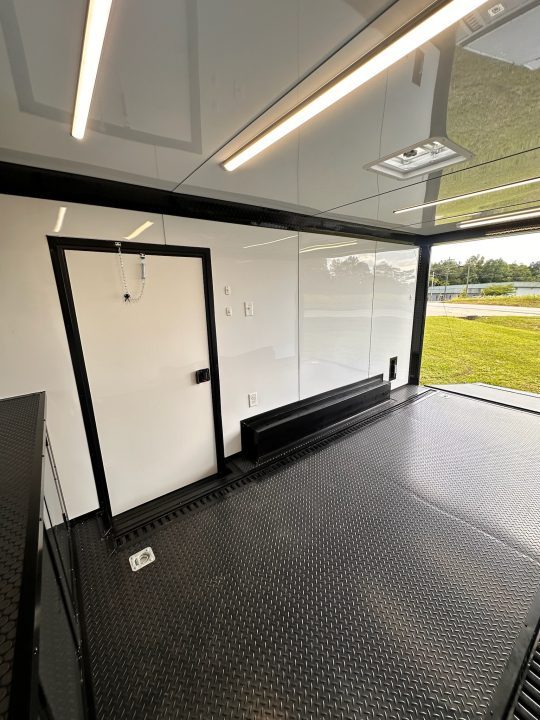 New 2026 Luxe 8.5x16 Race Trailer-Finsihed Interior-5200LB Torsion Axle -RECESSED E-TRACK- Blackout Package