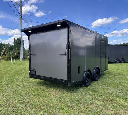 New 2026 Luxe 8.5x16 Race Trailer-Finsihed Interior-5200LB Torsion Axle -RECESSED E-TRACK- Blackout Package