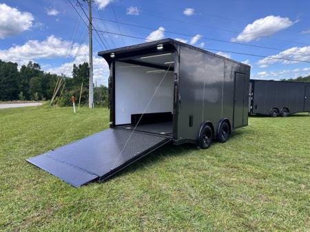 New 2026 Luxe 8.5x16 Race Trailer-Finsihed Interior-5200LB Torsion Axle -RECESSED E-TRACK- Blackout Package