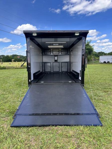 New 2026 Luxe 8.5x16 Race Trailer-Finsihed Interior-5200LB Torsion Axle -RECESSED E-TRACK- Blackout Package
