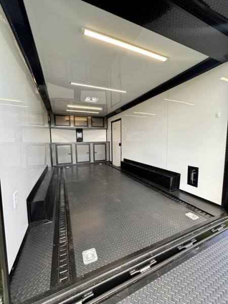 New 2026 Luxe 8.5x16 Race Trailer-Finsihed Interior-5200LB Torsion Axle -RECESSED E-TRACK- Blackout Package