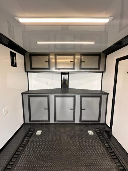 New 2026 Luxe 8.5x16 Race Trailer-Finsihed Interior-5200LB Torsion Axle -RECESSED E-TRACK- Blackout Package