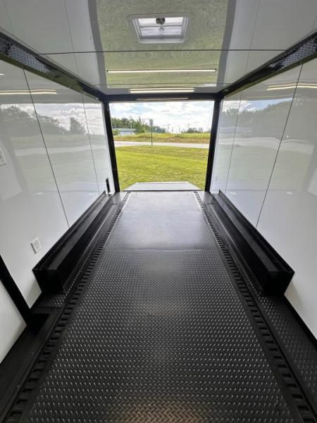 New 2026 Luxe 8.5x16 Race Trailer-Finsihed Interior-5200LB Torsion Axle -RECESSED E-TRACK- Blackout Package