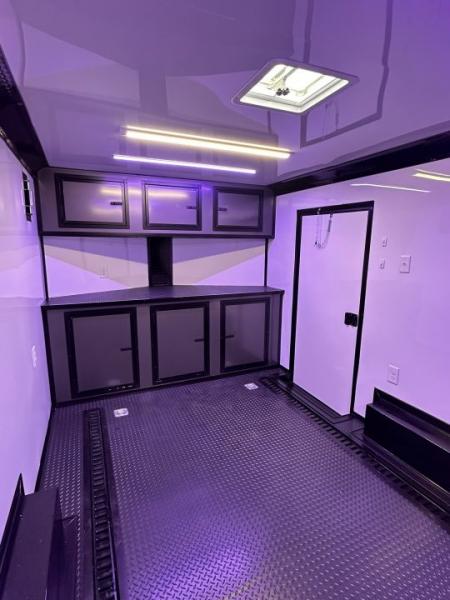 New 2026 Luxe 8.5x16 Race Trailer-Finsihed Interior-5200LB Torsion Axle -RECESSED E-TRACK- Blackout Package