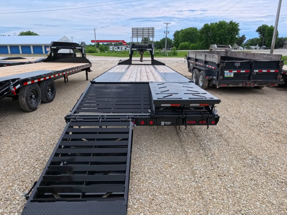 New 2026 Norstar 102"x25' FXG (20+5) Deckover Trailer Gooseneck with 2 -10K Spring Axles, Rampage Ramps, Spare Tire, Mud Flaps and More!