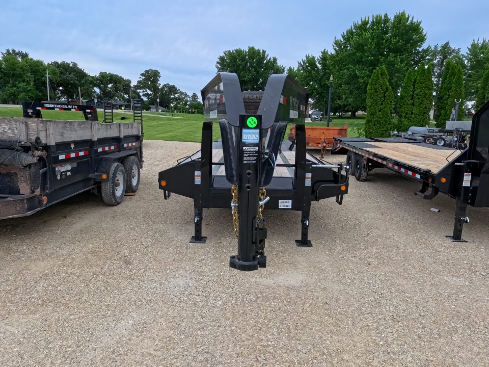 New 2026 Norstar 102"x25' FXG (20+5) Deckover Trailer Gooseneck with 2 -10K Spring Axles, Rampage Ramps, Spare Tire, Mud Flaps and More!