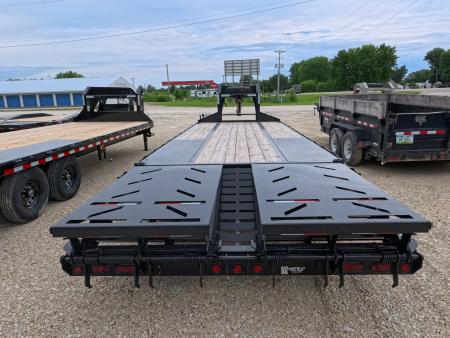 New 2026 Norstar 102"x25' FXG (20+5) Deckover Trailer Gooseneck with 2 -10K Spring Axles, Rampage Ramps, Spare Tire, Mud Flaps and More!