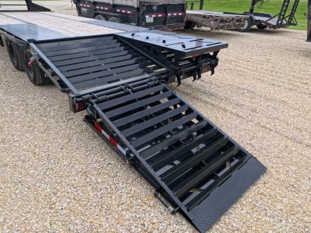 New 2026 Norstar 102"x25' FXG (20+5) Deckover Trailer Gooseneck with 2 -10K Spring Axles, Rampage Ramps, Spare Tire, Mud Flaps and More!