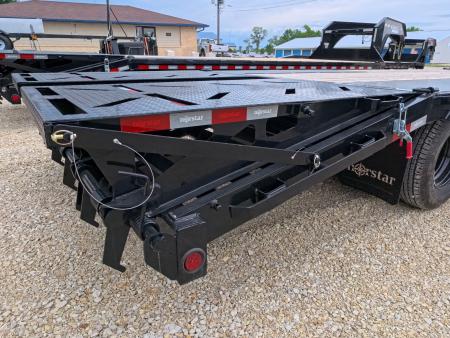 New 2026 Norstar 102"x25' FXG (20+5) Deckover Trailer Gooseneck with 2 -10K Spring Axles, Rampage Ramps, Spare Tire, Mud Flaps and More!