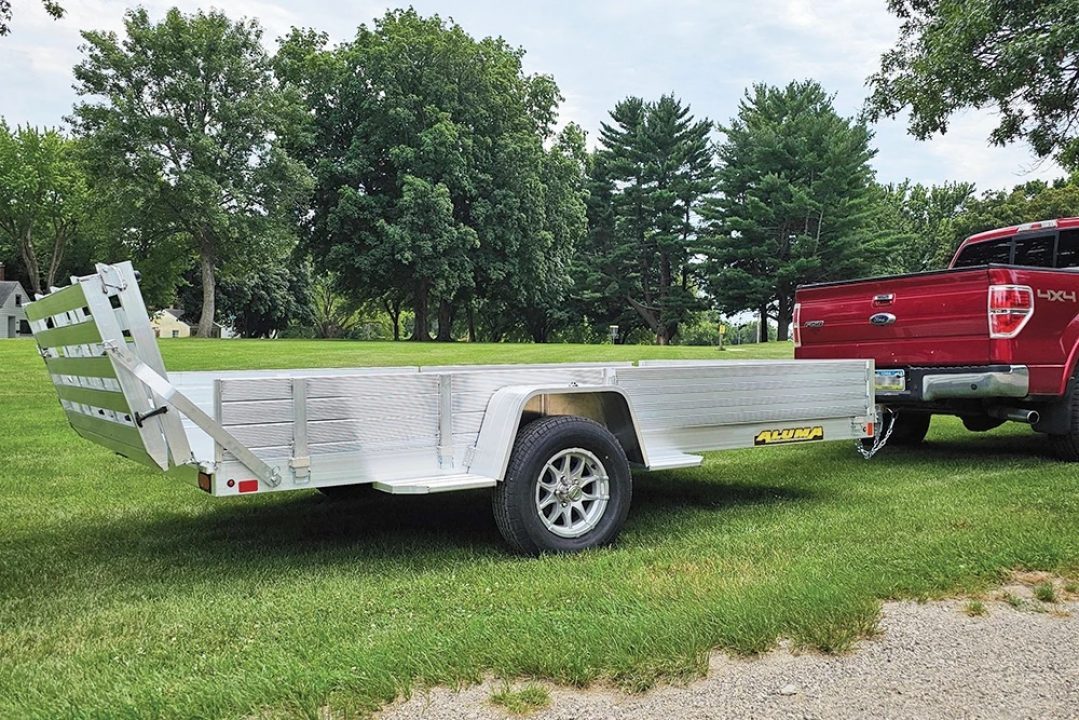 New 2027 Aluma 81x14 ATV Trailer - Full Tailgate and Side Ramps!