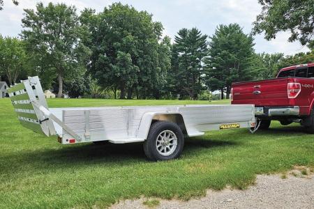 New 2027 Aluma 81x14 ATV Trailer - Full Tailgate and Side Ramps!
