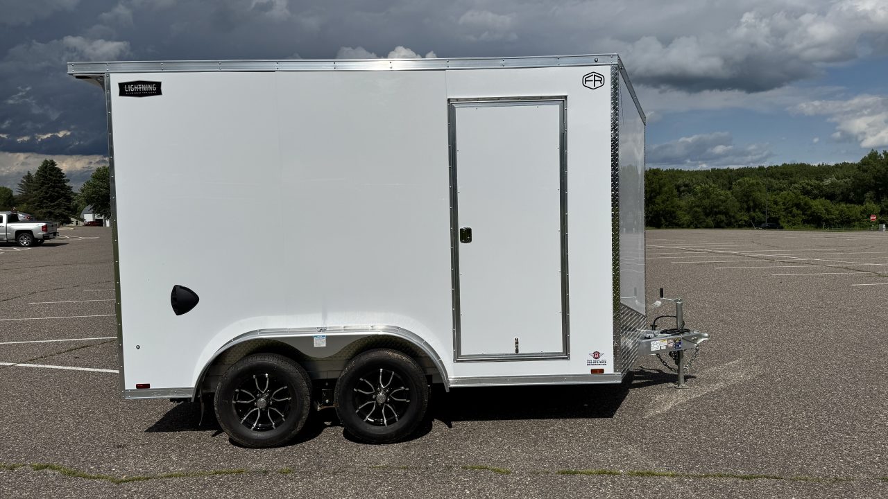 New Lightning 7.5x12 Enclosed Trailer - Rear Ramp!