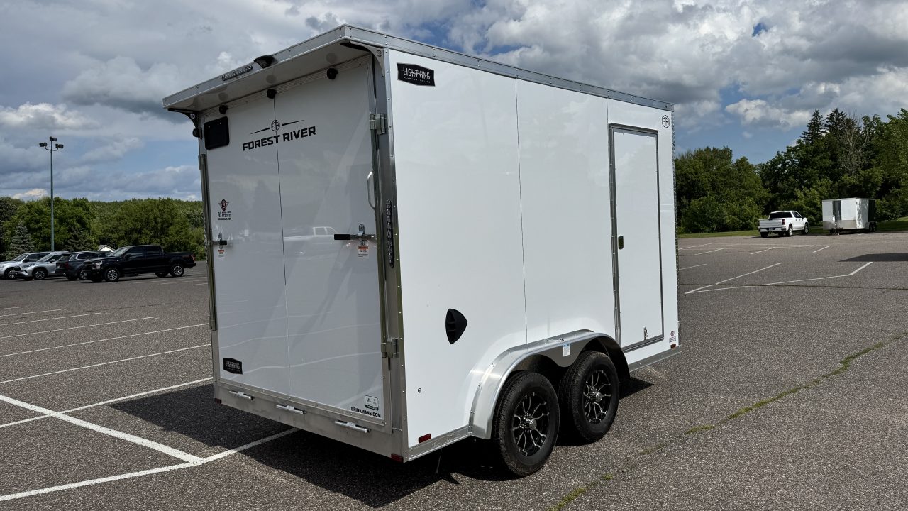 New Lightning 7.5x12 Enclosed Trailer - Rear Ramp!