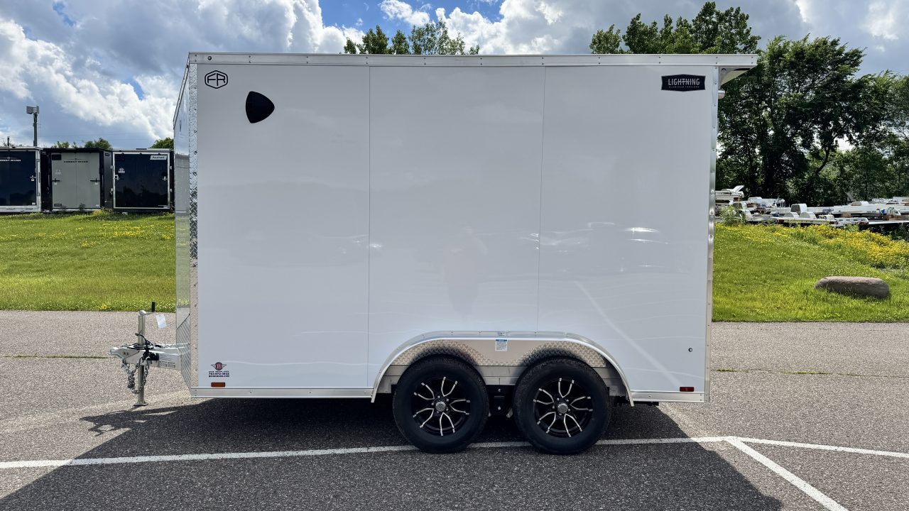 New Lightning 7.5x12 Enclosed Trailer - Rear Ramp!