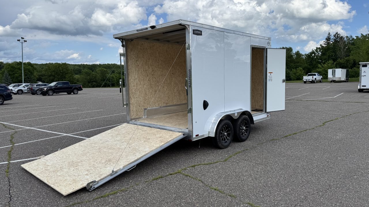 New Lightning 7.5x12 Enclosed Trailer - Rear Ramp!