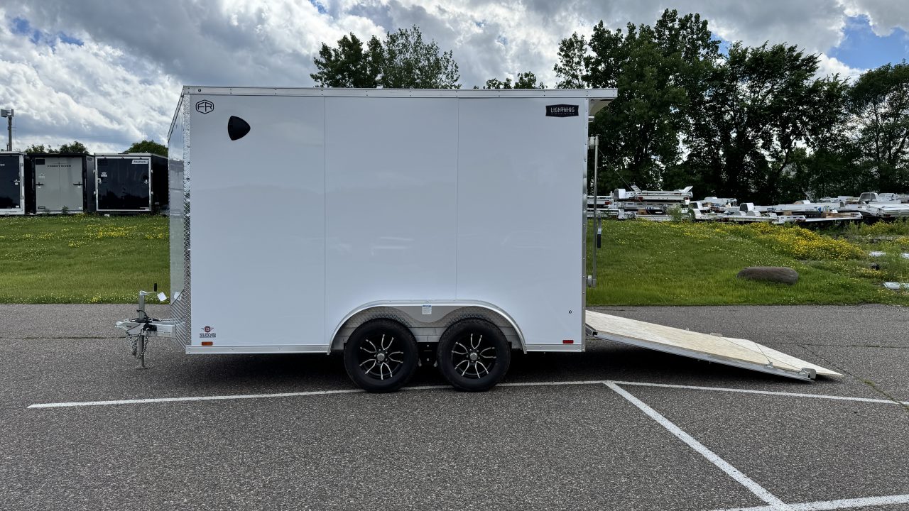 New Lightning 7.5x12 Enclosed Trailer - Rear Ramp!