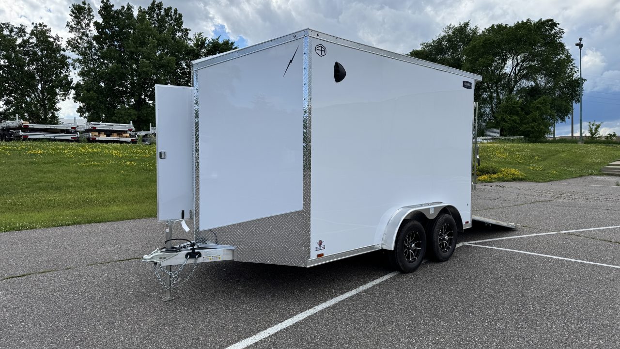 New Lightning 7.5x12 Enclosed Trailer - Rear Ramp!
