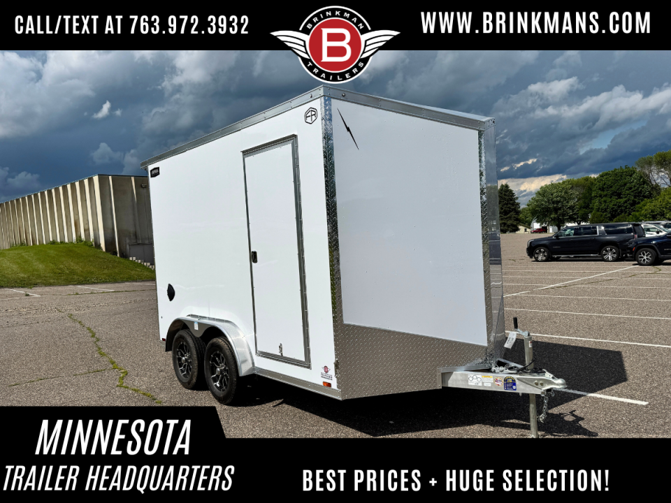 New Lightning 7.5x12 Enclosed Trailer - Rear Ramp!