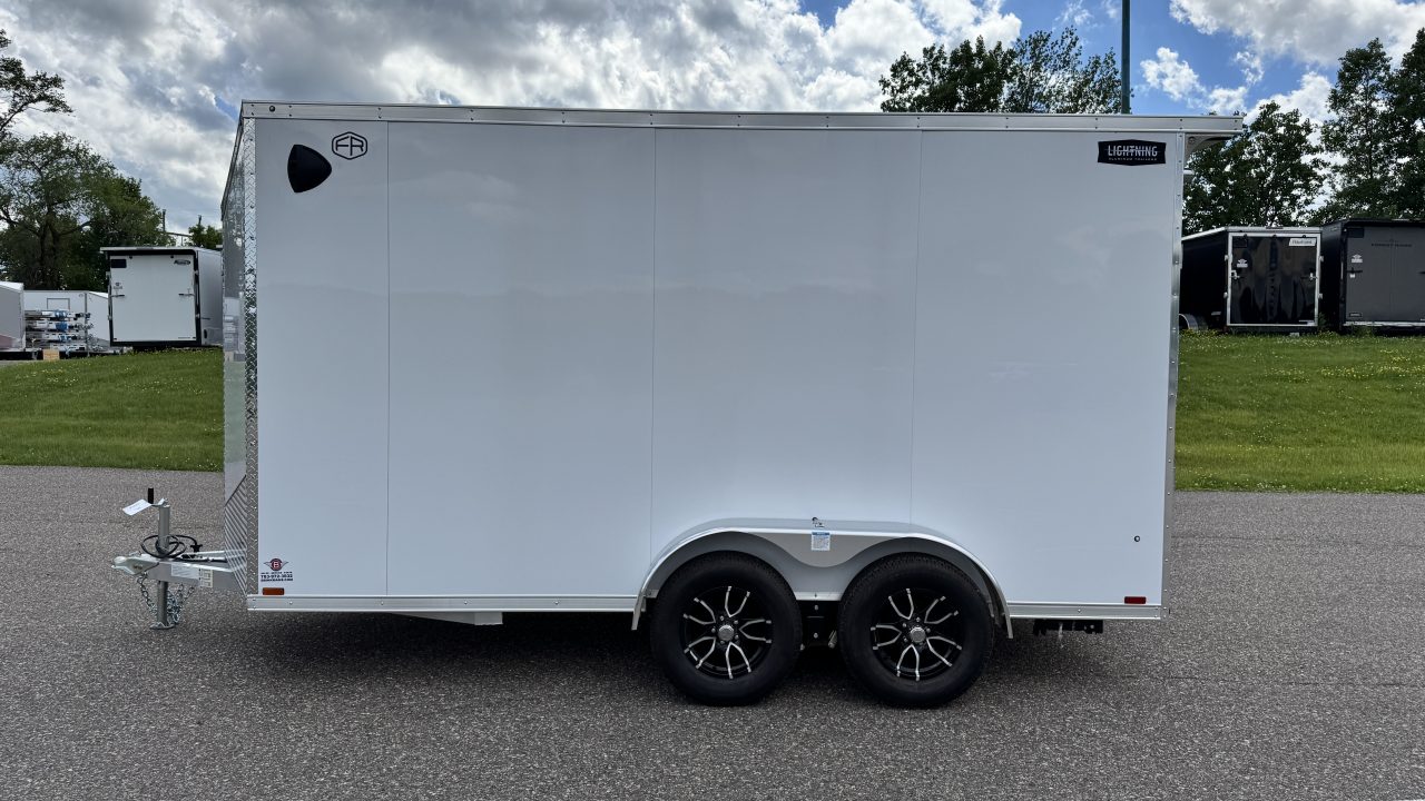 New Lightning 7x14 Aluminum Enclosed Trailer - Ramp Door!