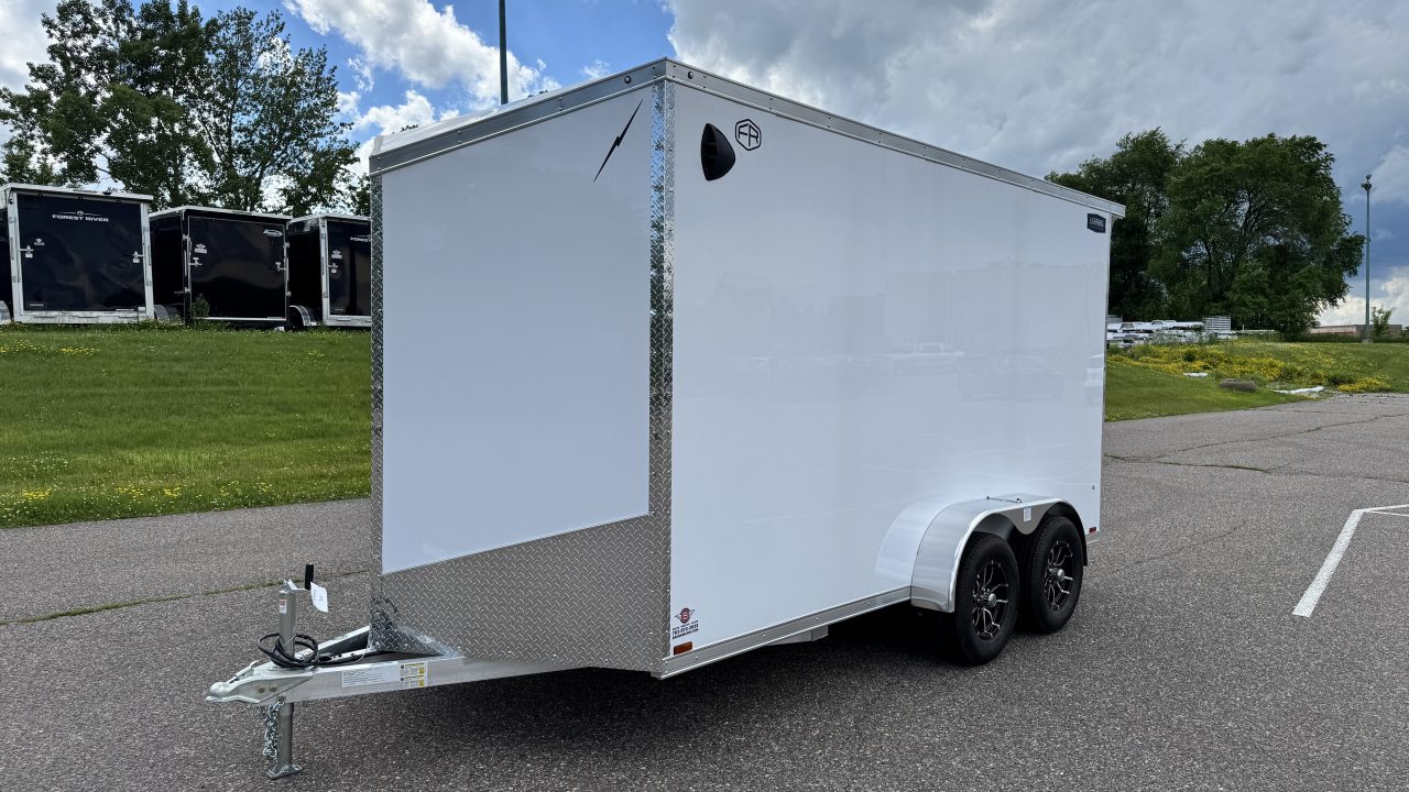 New Lightning 7x14 Aluminum Enclosed Trailer - Ramp Door!