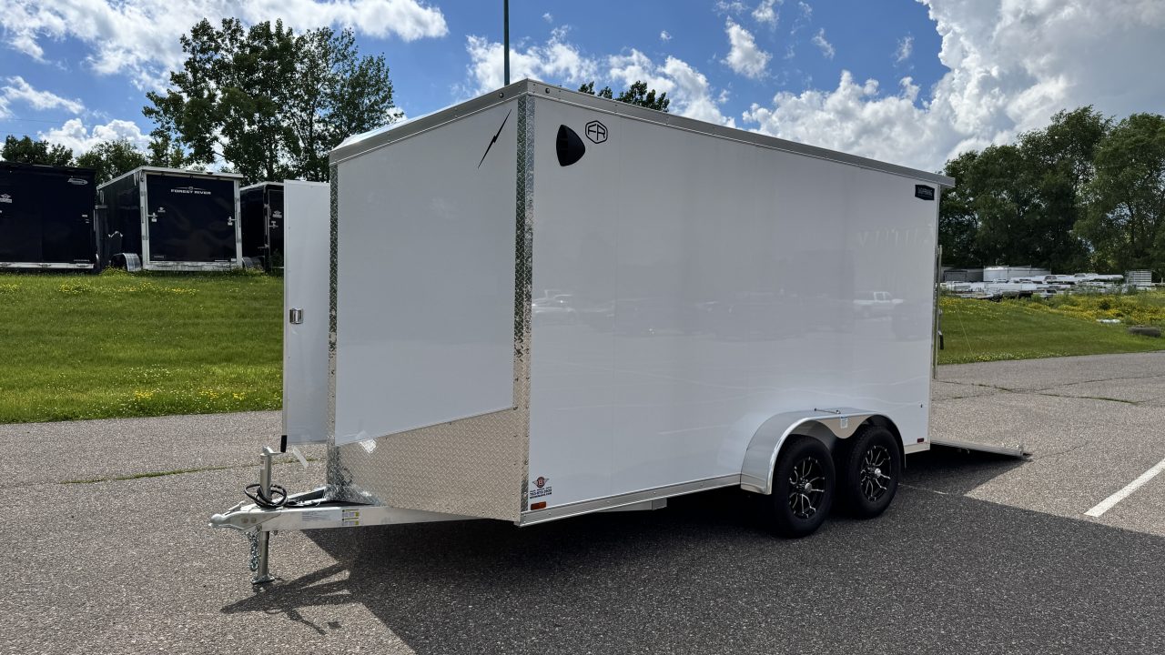 New Lightning 7x14 Aluminum Enclosed Trailer - Ramp Door!