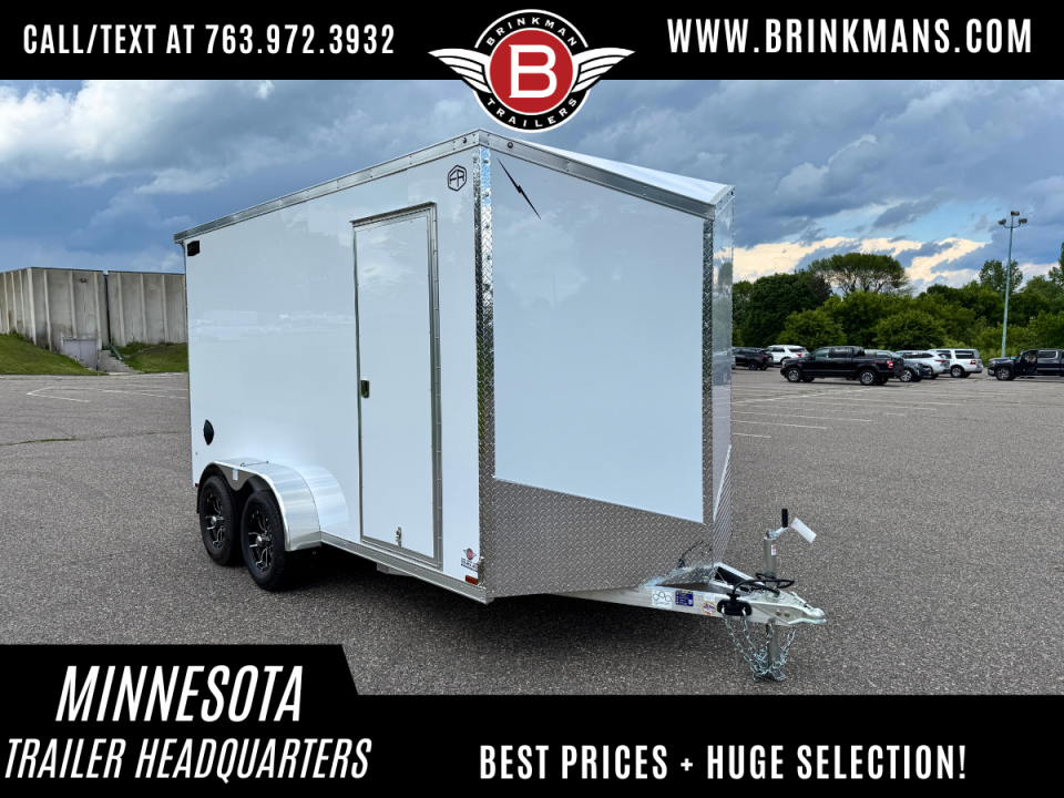 New Lightning 7x14 Aluminum Enclosed Trailer - Ramp Door!