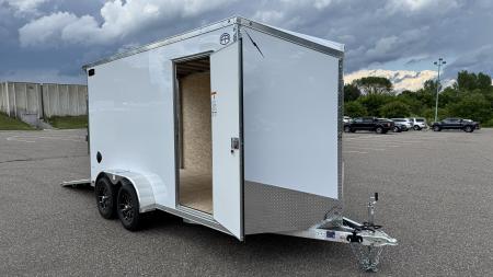 New Lightning 7x14 Aluminum Enclosed Trailer - Ramp Door!