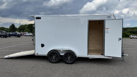 New Lightning 7x14 Aluminum Enclosed Trailer - Ramp Door!