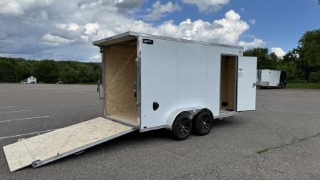 New Lightning 7x14 Aluminum Enclosed Trailer - Ramp Door!