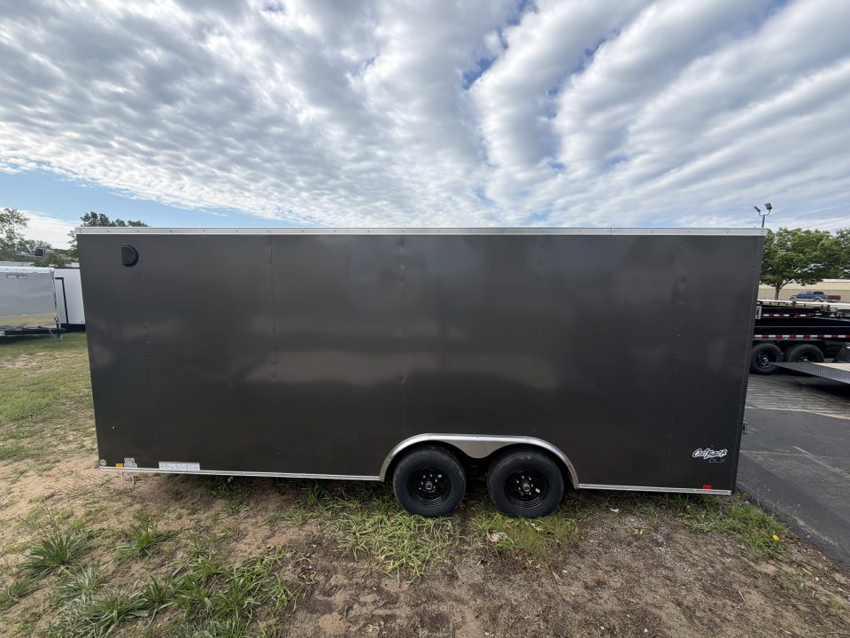 New 2026 Pace American 8.5 X 20 Outback DLX Flat Top V-Nose Car Hauler 10K (030 Charcoal )